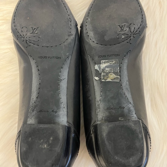 Louis Vuitton Black Leather Flats Size 40 - Picture 8 of 10